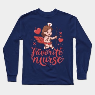 Cupids Favorite Nurse Valentines Day Long Sleeve T-Shirt